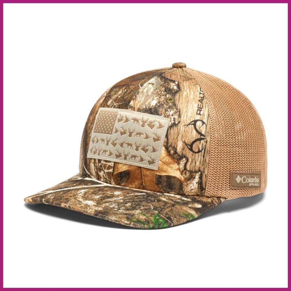 Pre-formed Bill Cotton Baseball Cap Mesh Back Hunting Adult Sizes